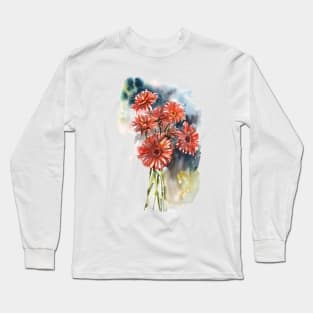 Red gerberas Long Sleeve T-Shirt